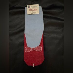 🌷Foot Traffic Wizard of Oz Dorothy Ruby Red Slippers Slipper Socks NWT